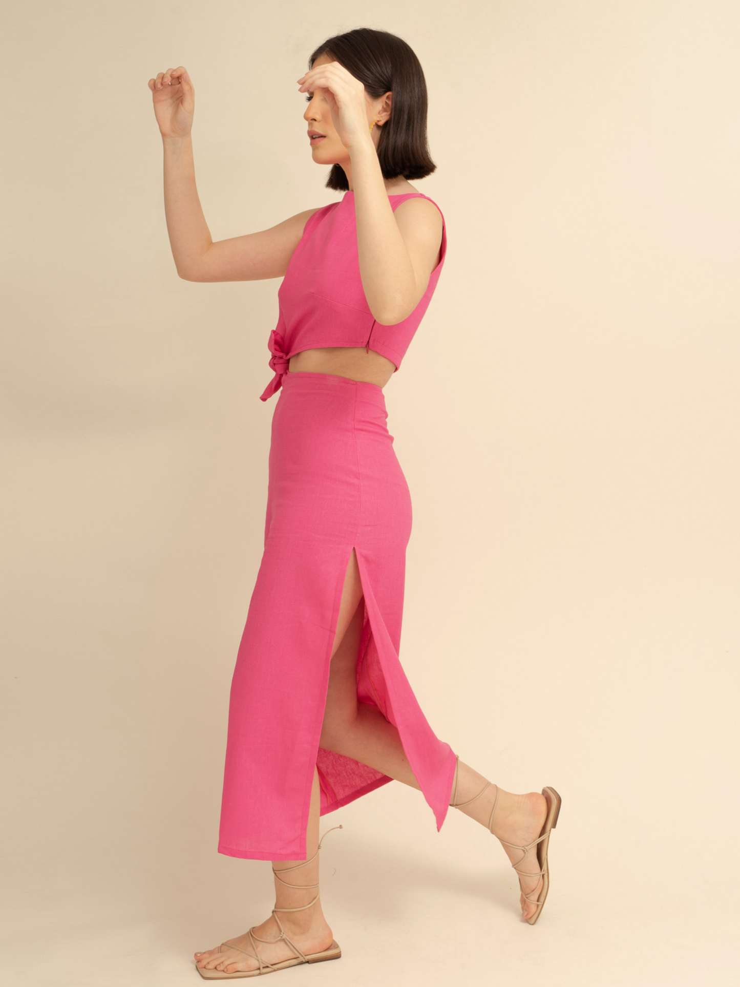 DUO DRESS HOT PINK