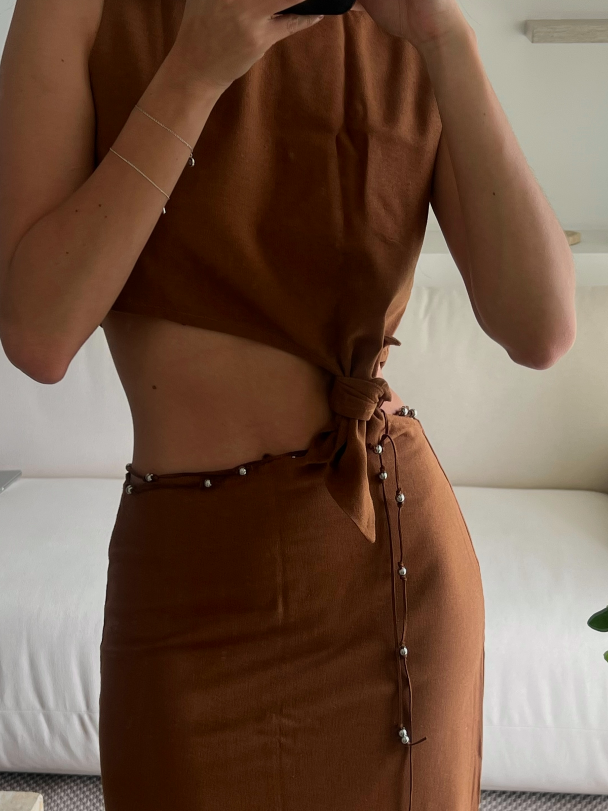 DUO DRESS COCOA