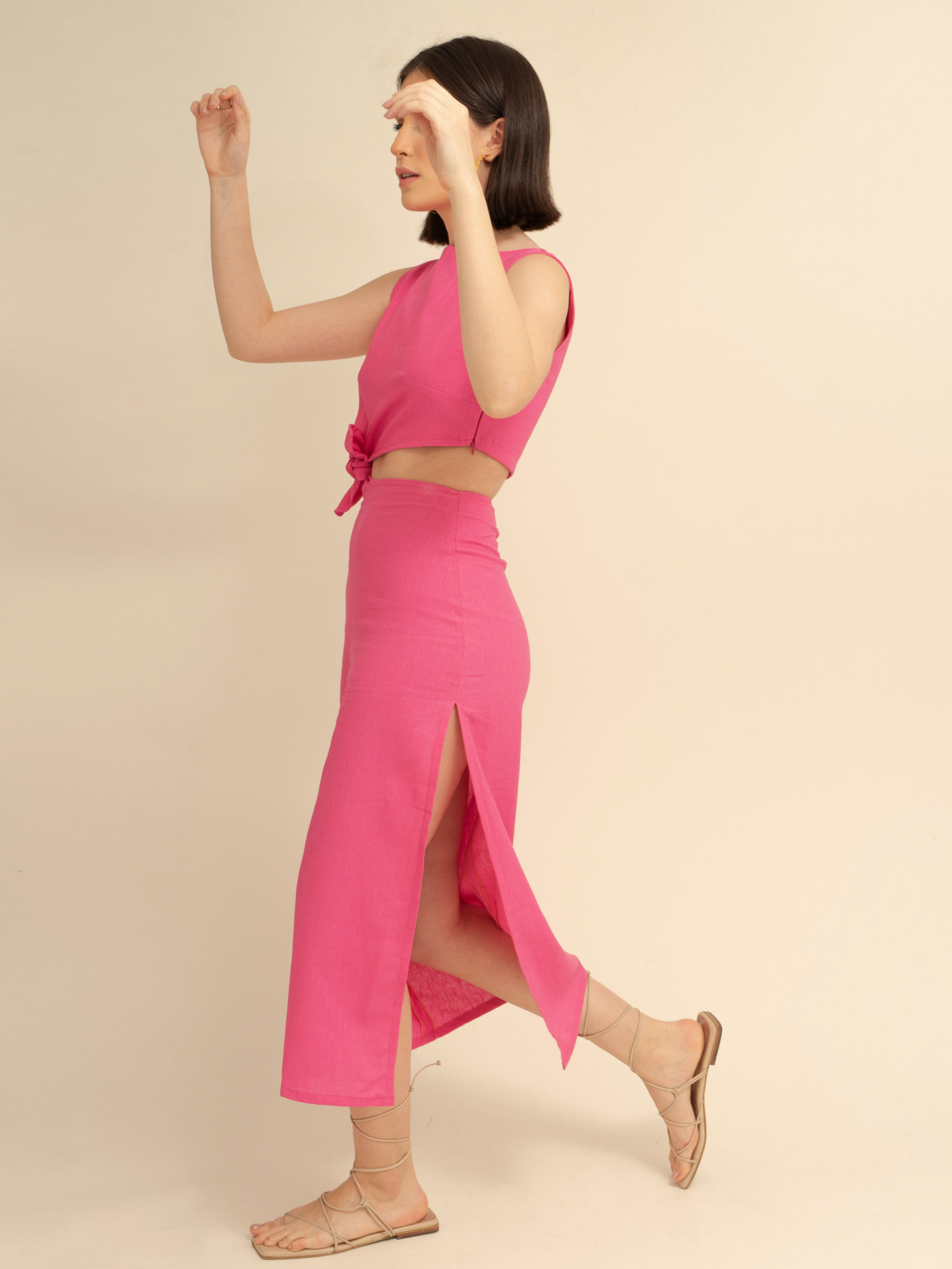 DUO DRESS HOT PINK