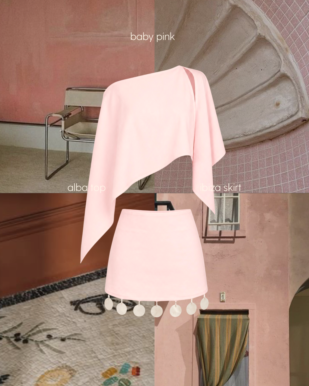 SEA SHELL SET BABY PINK