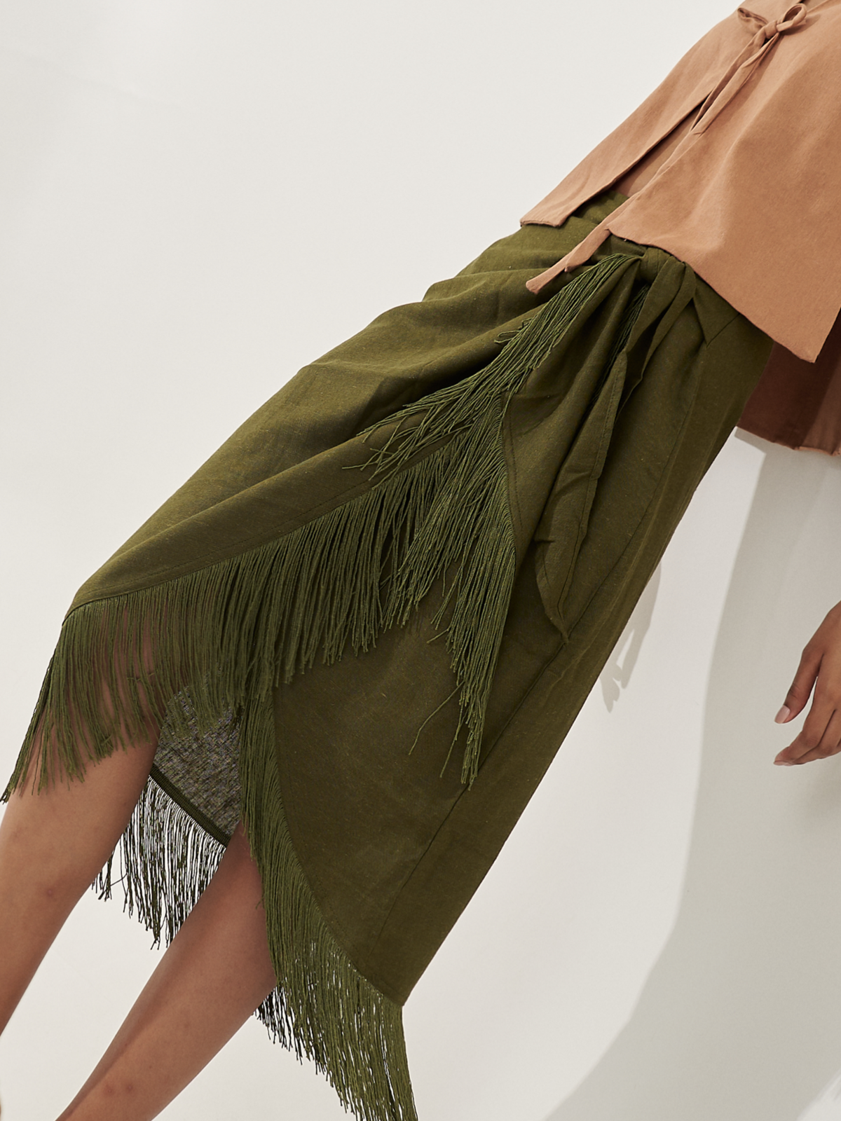 RIO SKIRT OLIVA MIDI