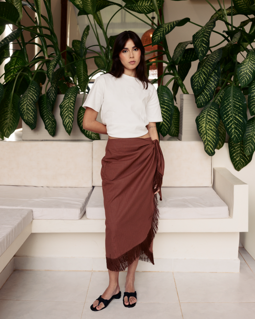 RIO SKIRT COCOA MIDI